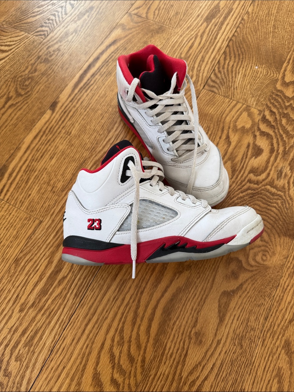 Nike Kids Jordan Basketball Shoes - White and Red